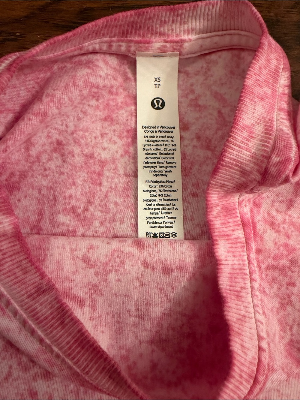 NWT Lululemon All Yours Oversized Tank Tie Dye Pink Women’s Size XS - Picture 5 of 8